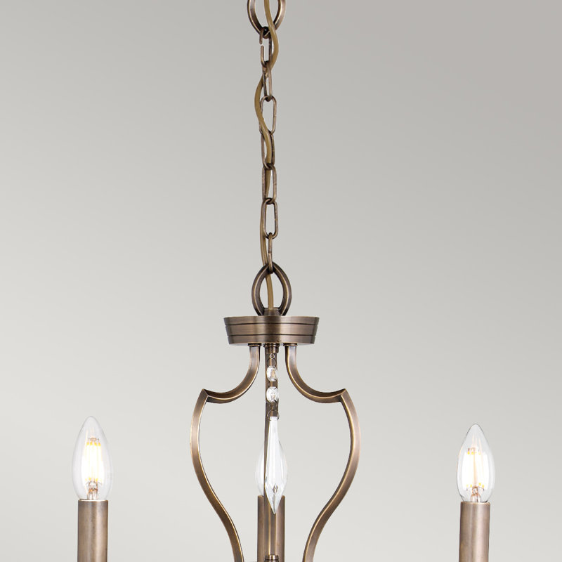 Noi 3 - Light Candle Style Chandelier, Dark Bronze