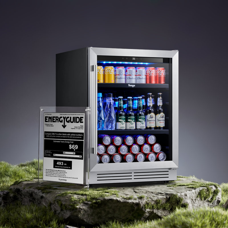 Réfrigérateur à boissons de 220 po Yeego, Charnières à droite