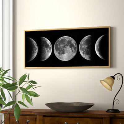Phases of the Moon by The Creative Bunch Studio Framed Canvas Wall Art Print