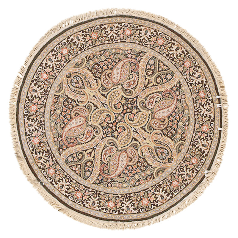 High-Quality Hand-Knotted Black Area Rug