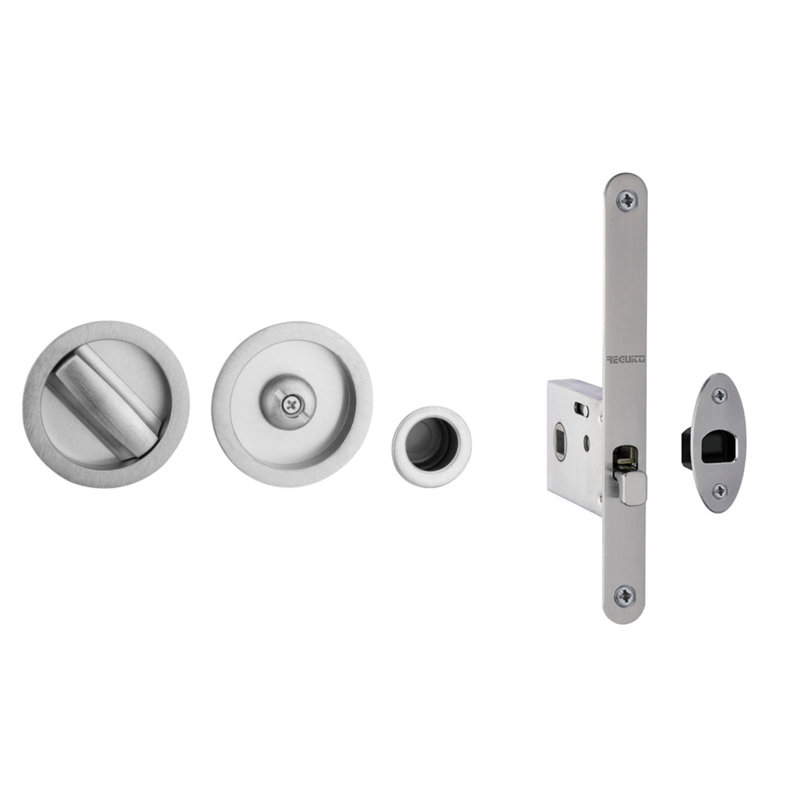 BATHROOM SLIDING DOOR KIT, Satin Chrome