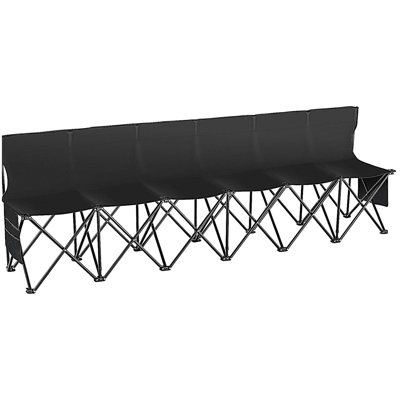 6 Seat Portable Folding Sport Bench Outdoor Camping Chair with Carry Bag