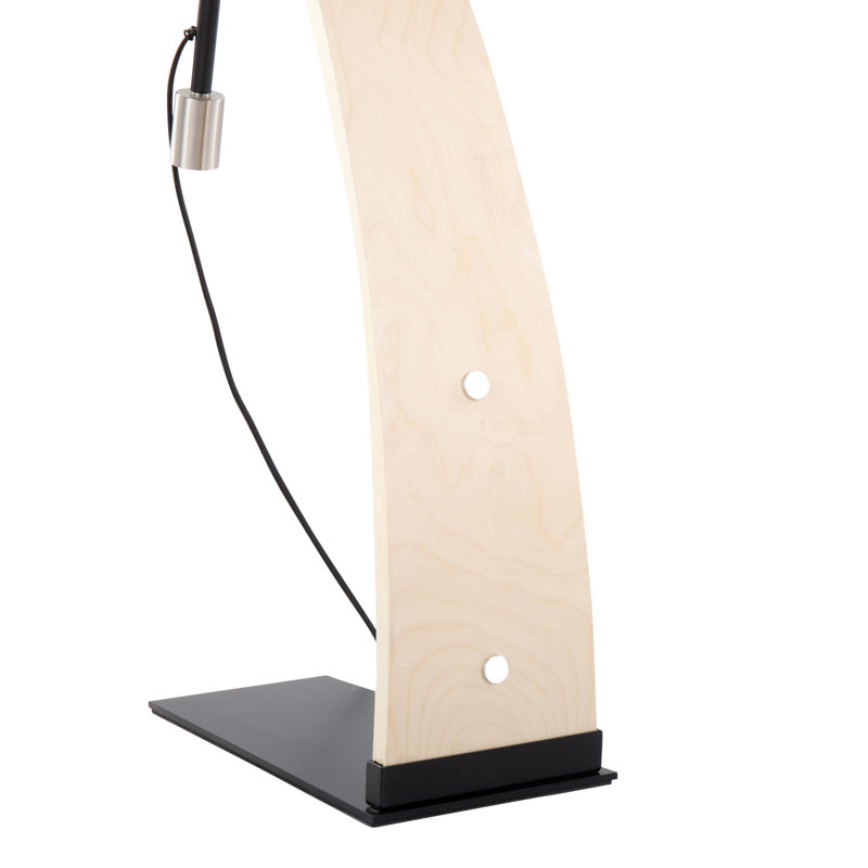 Lampe sur pied arquée 74 po Demariana, Naturel, Blanc, Non
