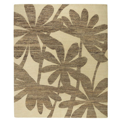 Paradise Hand Knotted Hemp and Wool Floral Indoor Rug