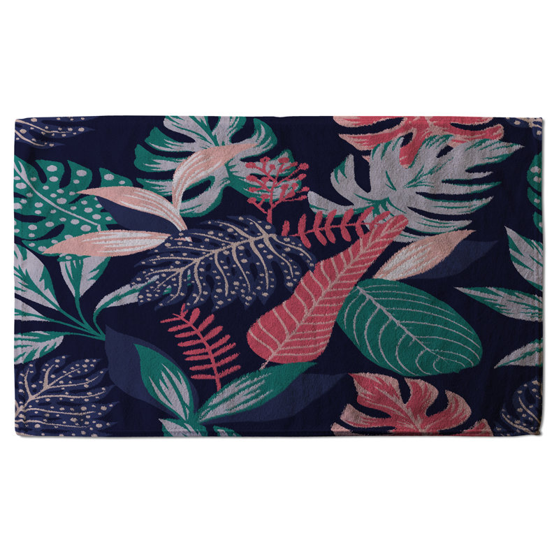 Cotton Floral Waffle Kitchen Towel