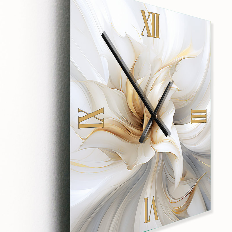 Horloge murale abstraite en métal Fractal, Médium