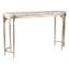 Console de luxe avec cadre en métal pour le bureau de la chambre à coucher - 34 po champagne et blanc