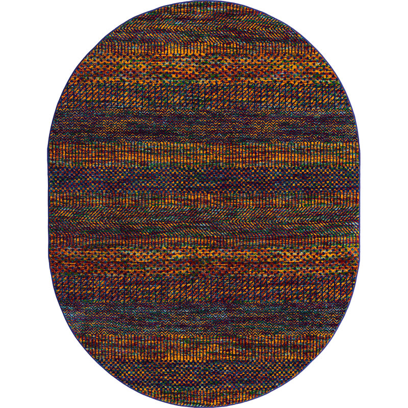 Tapis Multi_Unique Loom Ska Calypso, Ovale 7 pi 10 po x 10 pi