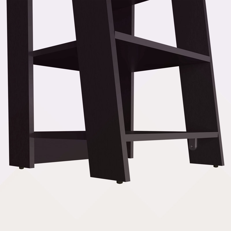 Étagère de salle de bain autoportante avec rangement ouvert, Noir