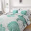 Ensemble d'édredon floral 7 pièces avec draps en microfibre et taies d'oreiller-122607933-122607937