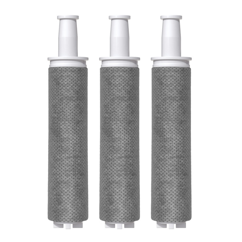 Cartouche de rechange pour filtre de douche en fibre de carbone activé par la NSF Ionpolis pour corps de pomme de douche à main 3 pièces / paquet Élimine le chlore, les impuretés et les particules fines