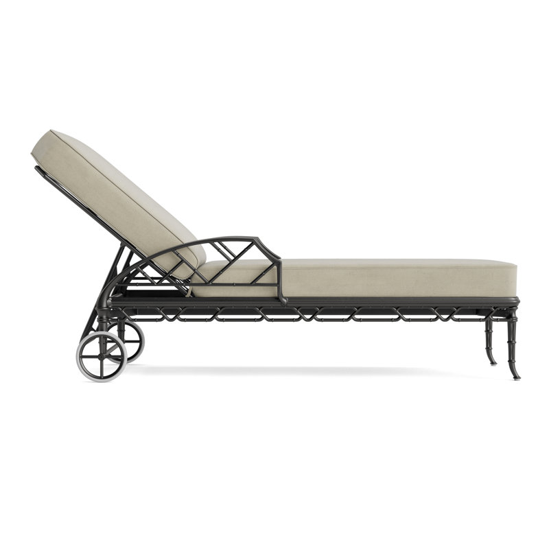 Calcutta Outdoor Chaise Lounge, Fusion Charcoal, Textured Pewter
