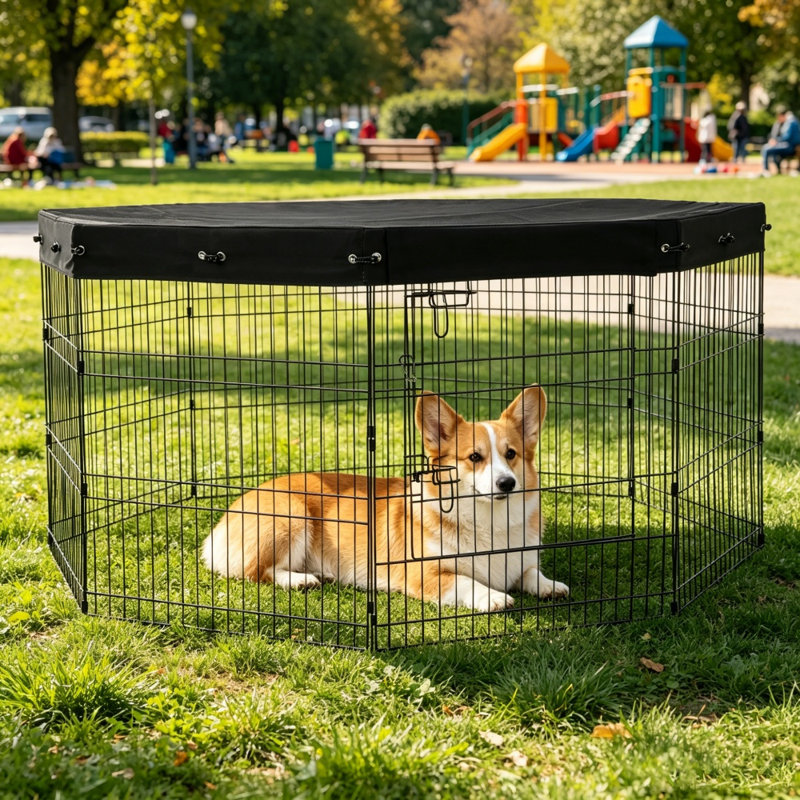 Features  Details   Versatile Use: This dog playpen is composed of 8 panels that can be ar ...