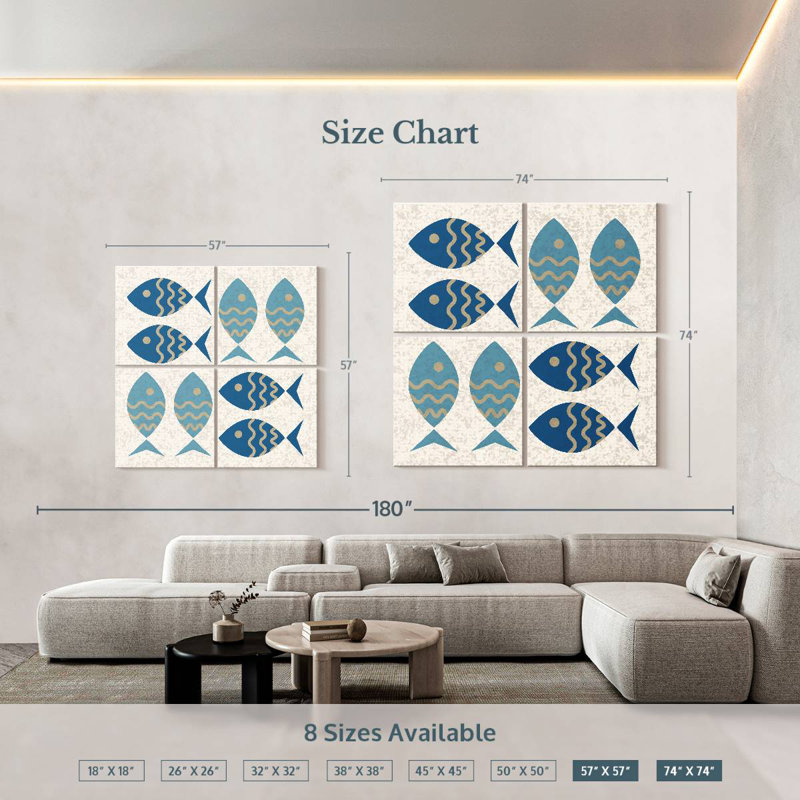 Brampt Fish Academy, 57" H x 57" W