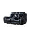 Console à DEL inclinable en tissu de velours noir / noir, siège de 22,5 po x 22 po avec finition, port, dimension