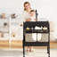 Table à langer pour bébé à hauteur ajustable avec roulettes - compacte, tiroirs, coussin imperméable, structure robuste - portable, organisateur de chambre de bébé peu encombrante - noir-231465000