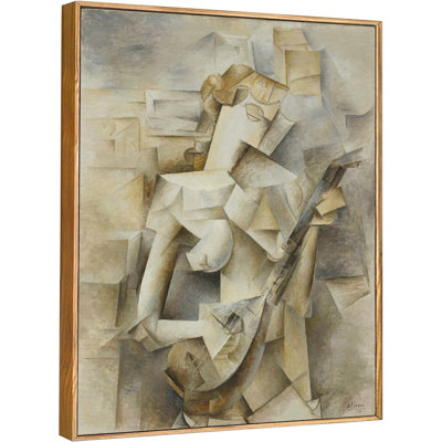 Art encadré sur toile, "Fille avec une mandoline", 1910 par Pablo Picasso, art mural, décorations de bureau à domicile