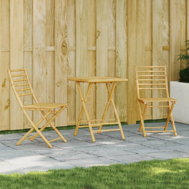 Alix 2 - Person Wood Patio Dining Set with Square Table