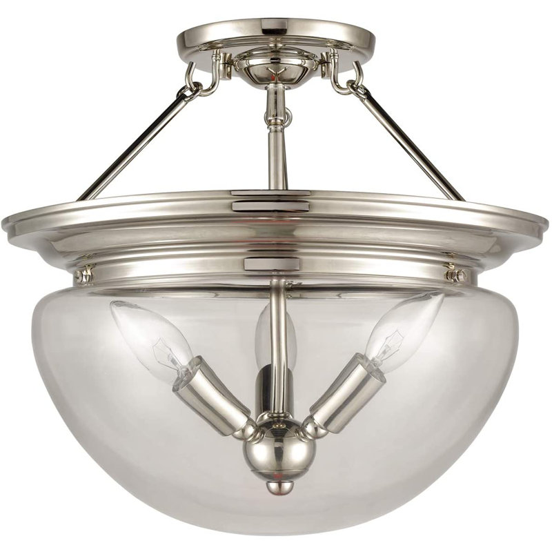 Cagliari Glass Semi Flush Mount