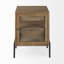  Table de bout carrée en bois massif brun transitionnel 26 po