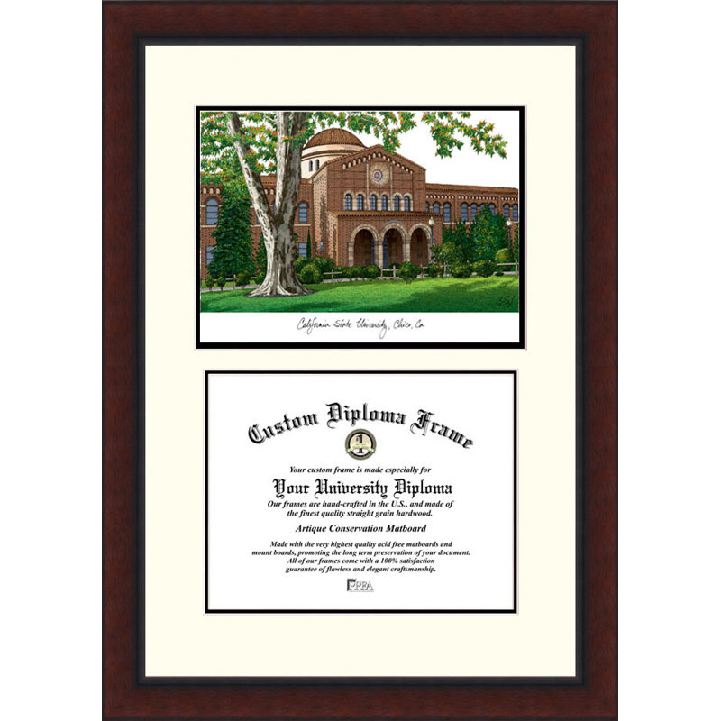 Cadre photo chico legacy universitaires, diplôme de l’université california state NCAA