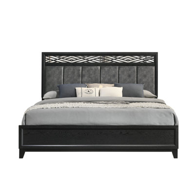 Abberger Solid Wood and Upholstered Standard Bed -  Darby Home Co, F5974FEF1D9C46249C38977FE6B368D2