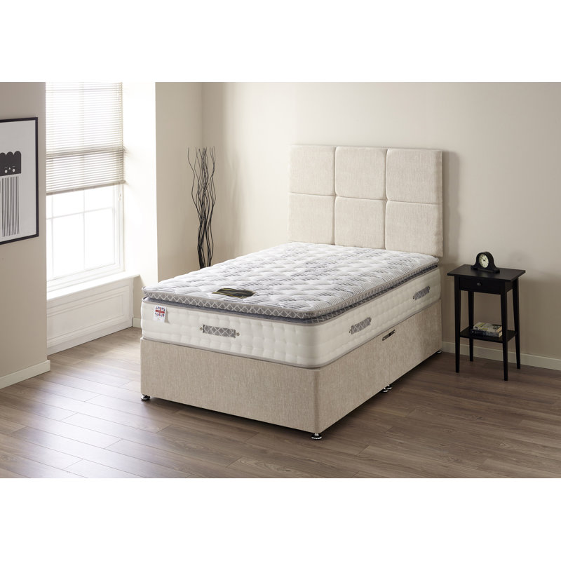 6000 Gold 33cm Pocket Sprung Memory Foam Pillow Top Mattress Cooling Technology, Double (4'6)