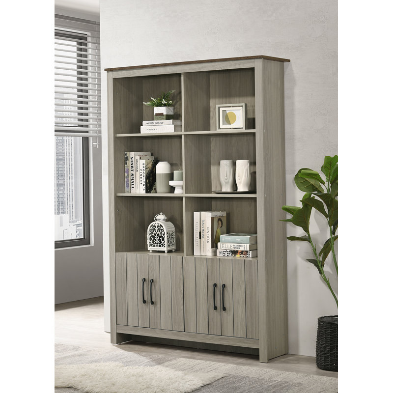 Bibliothèque en chêne gris Nyla