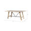 Table de salle à manger en bois massif Style 6 pièces pour 6 personnes