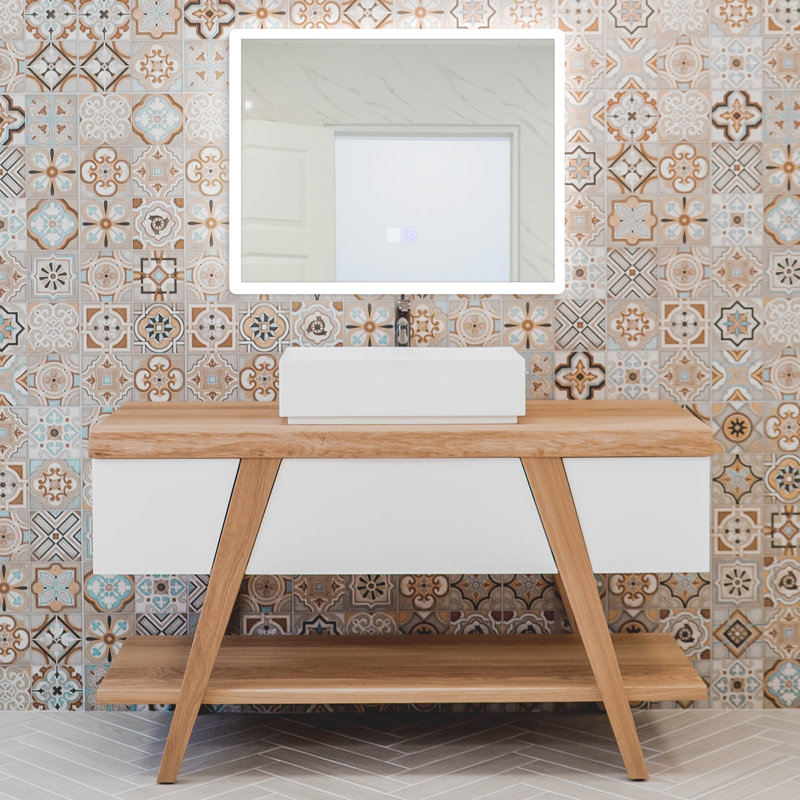 LED Lighted Makeup / Bathroom Mirror, 36" x 28"