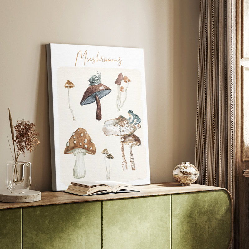 Tableau des champignons - galerie Cavas sur mesure, H 27 po x l 18 po