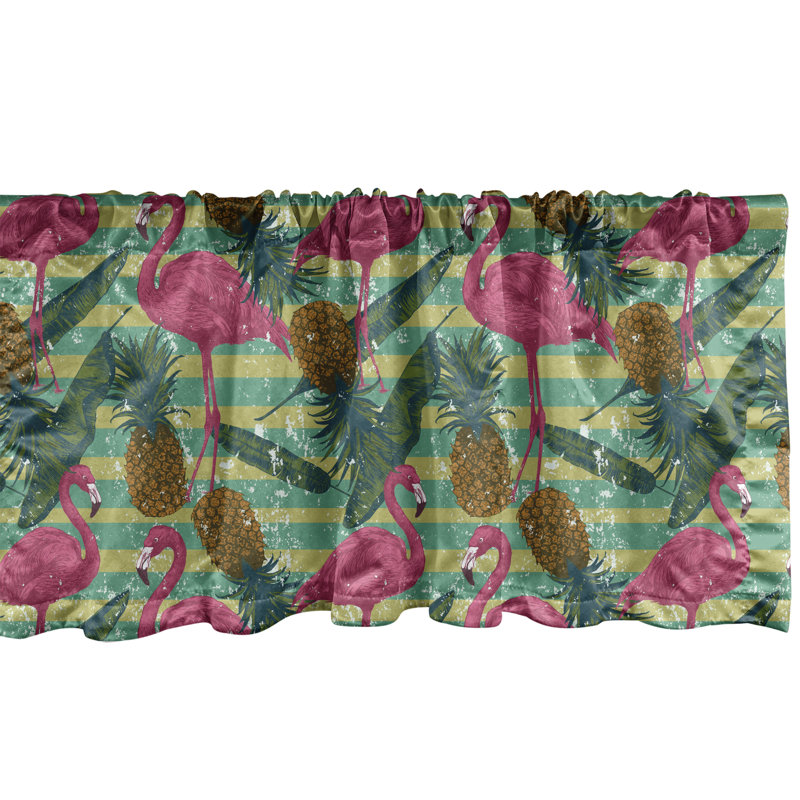 Cantonnière Ambesonne Flamingo, L 54 po x L 18 po