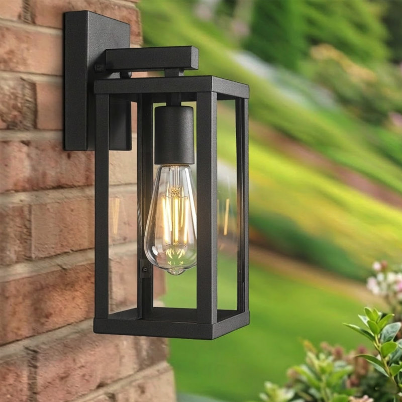 Anti-Rust Porch Light Outdoor, Weather Resistant Exterior Lighting Fixture For House,Porch, Patio, Garage, Entryway (Black,1 Pack)