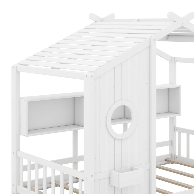 Lit simple au sol pour tout-petit, Blanc