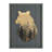 Handmade Rustic Grizzly Bear Looking Back Wood Wall Decor