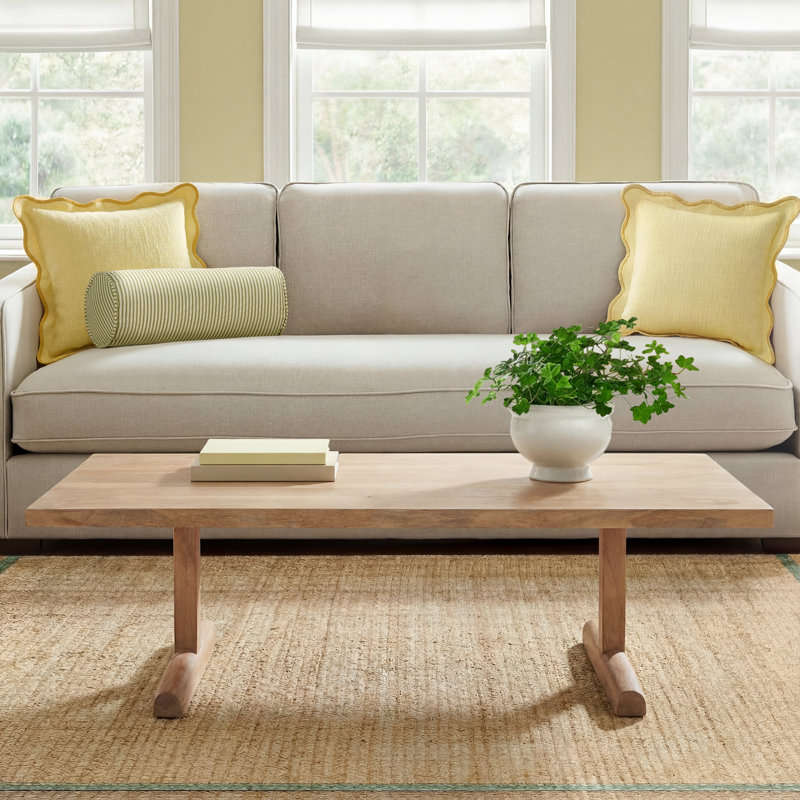 Rune Solid Wood Single Coffee Table, Brown