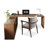78.74"Dark walnut L-Shaped Solid Wood Office Sets