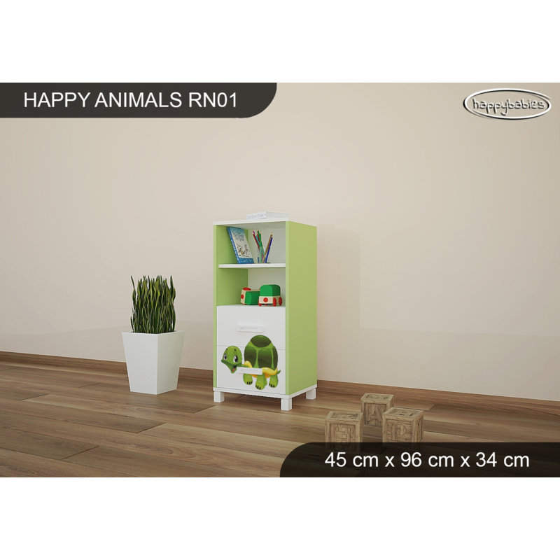 45cm W Animals Kids Cube, Green