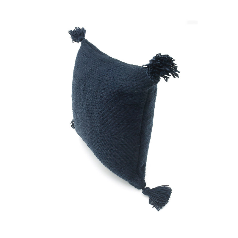 Housse et insert d'oreiller intérieur / extérieur en polyester Sierra, Carré, 20 po x 20 po, Bleu marine