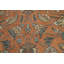 Tapis traditionnel orange en laine à motif floral 7 x 10