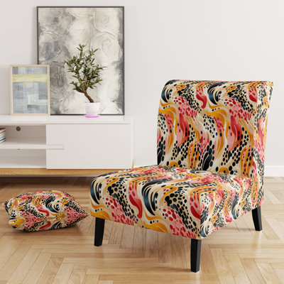 Multicolor Urban Elegance - Upholstered Modern Slipper Chair, Yellow Accent Chair