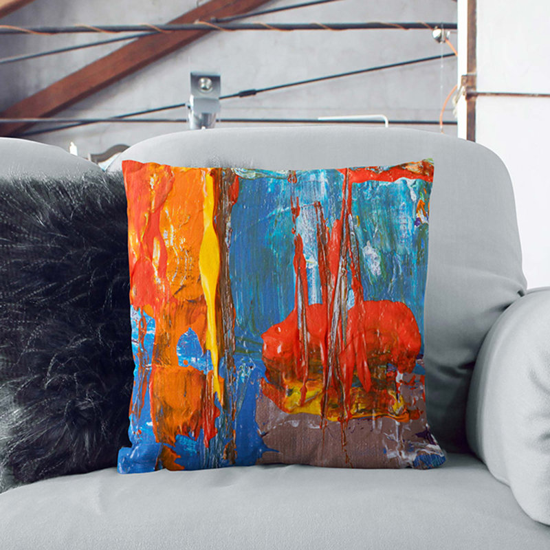 Abstract Square Throw Cushion, 40 x 40 cm
