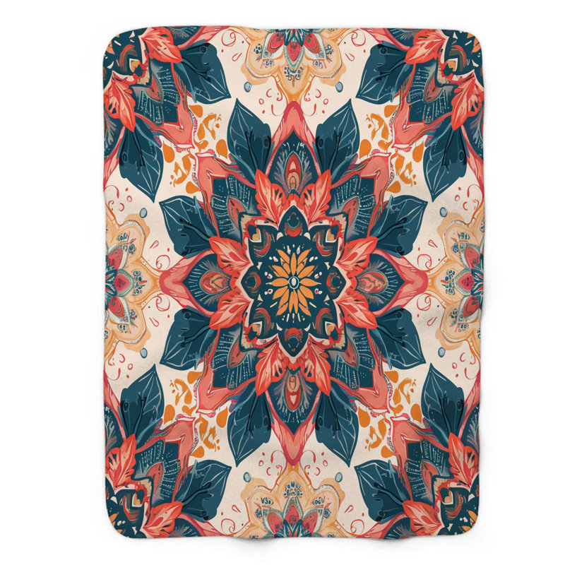 Nomadic Bliss Weave - couverture sherpa de qualité supérieure 1 pièce, Lit simple