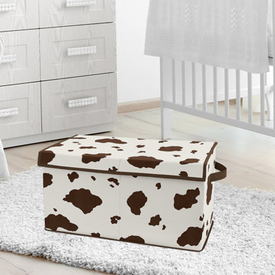 Wild West Cow Print Toy Box