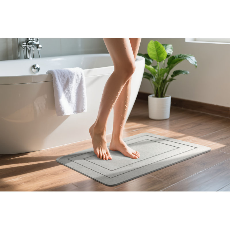 Stone Non-Slip Bath Mat, Grey