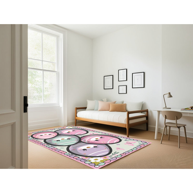 One Allium Way® Easter Spring Holiday Rug, Rectangle 2' x 3'