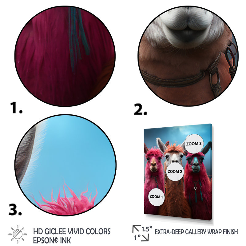 Art alpin rose en laine - Art mural alpaga, Cadre doré simple, H 32 po x l 24 po x P 1 po