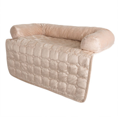 Housse de canapé pour chien PETMAKER - Protecteur de mobilier pour animal de compagnie avec traversin en mousse à mémoire de forme, tissu matelassé et couche de base résistante à l'eau