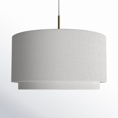 Finley Linen Drum Pendant