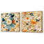 Hippolyte - Ensemble de 2 collages floraux carrés-101853631-101853632
